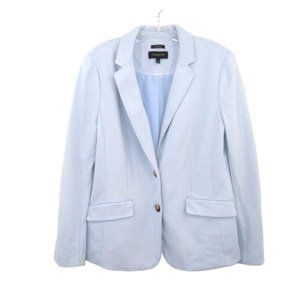 Talbots Aberdeen Knit Piqué Blazer Light Blue Womens 14